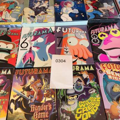 12 Futurama DVDs 1 thru 8 plus 4 movies