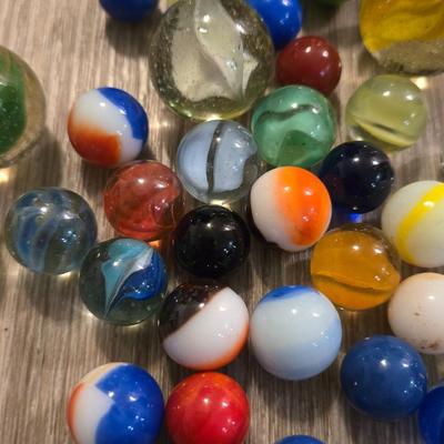 Vintage Marbles with 3 Shooter Marbles