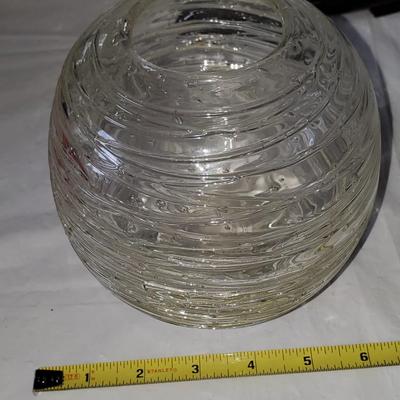 Lot of Clear and Blue Colored Glass Household Items