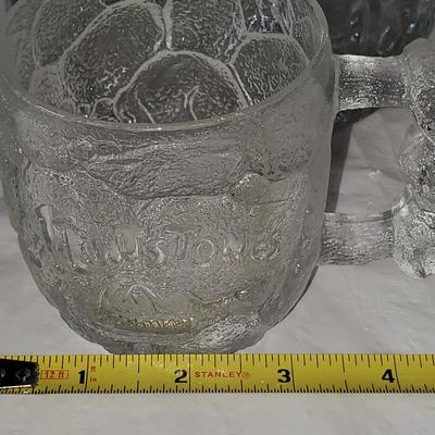 Lot of Clear and Blue Colored Glass Household Items