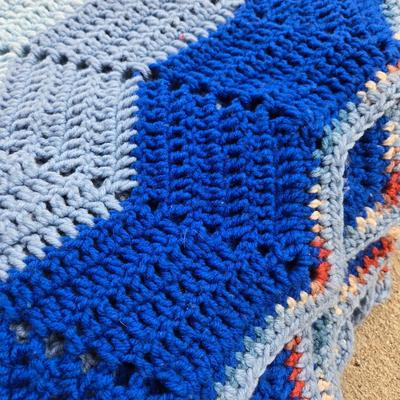 Vintage Large Crocheted Afghan