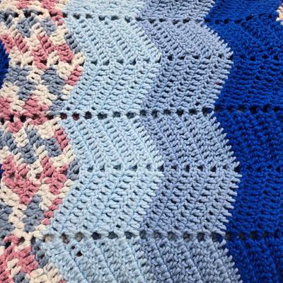 Vintage Large Crocheted Afghan