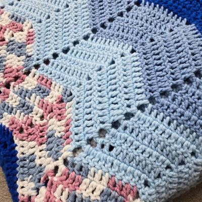 Vintage Large Crocheted Afghan