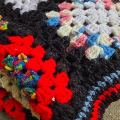 Vintage Large Crocheted Afghan