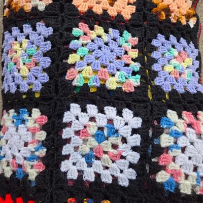 Vintage Large Crocheted Afghan