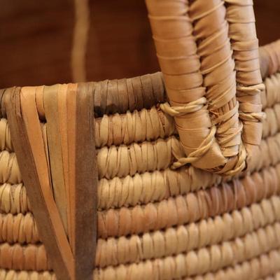 Large Woven Basket with Lid