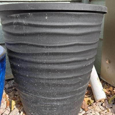 Large Black Plastic Planter