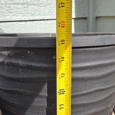 Large Black Plastic Planter