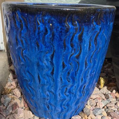 Blue Ceramic Planter