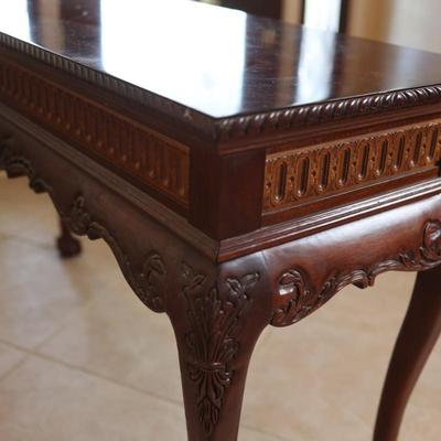 Chippendale Carved Mahogany Console or Sofa Table