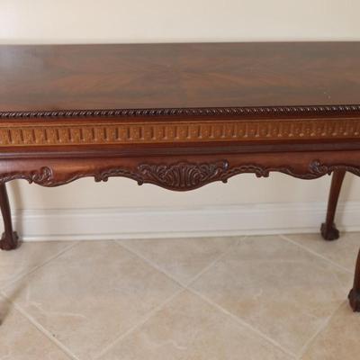 Chippendale Carved Mahogany Console or Sofa Table