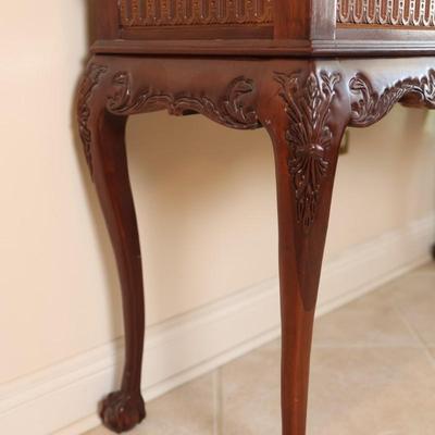 Chippendale Carved Mahogany Console or Sofa Table