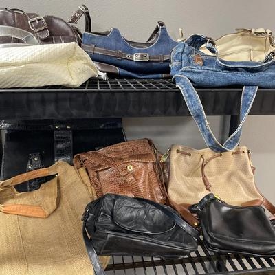 Box full of handbags