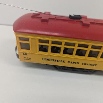 Lionel Post-War #60 Motorized Trolley Black Lettering