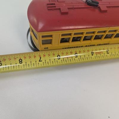 Lionel Post-War #60 Motorized Trolley Black Lettering
