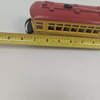 Lionel Post-War #60 Motorized Trolley Blue Lettering