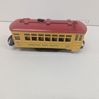Lionel Post-War #60 Motorized Trolley Blue Lettering