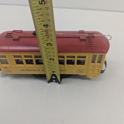 Lionel Post-War #60 Motorized Trolley Blue Lettering