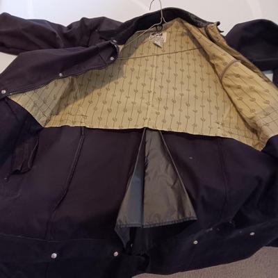 BLACK CANVAS WESTERN DUSTER COAT SIZE MEDIUM