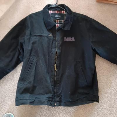 NRA CANVAS JACKET WITH CORDUROY COLLAR SIZE XL