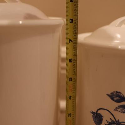 Lord & Taylor Four Blue & White Cannisters