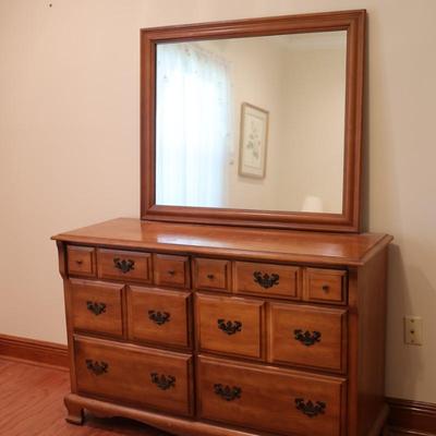 Vintage Harmony House Six Drawer Dresser with Mirror