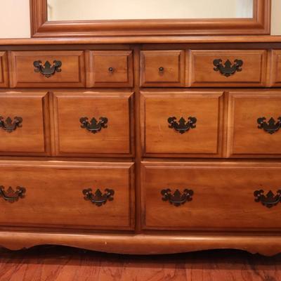 Vintage Harmony House Six Drawer Dresser with Mirror