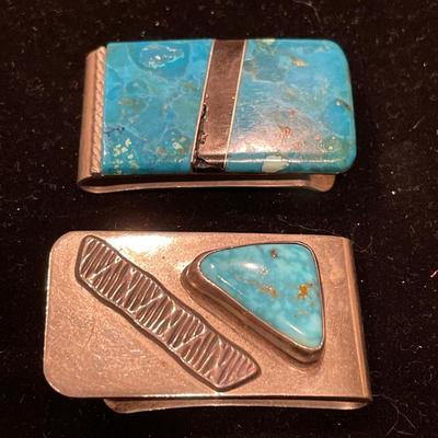 2 possible turquoise money clips