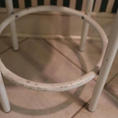 Pair of Mid-Century Wood & Metal Stools