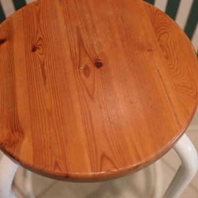 Pair of Mid-Century Wood & Metal Stools