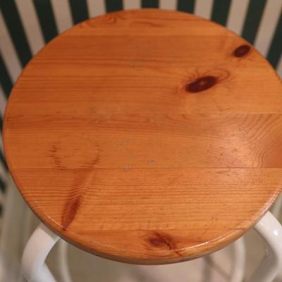 Pair of Mid-Century Wood & Metal Stools