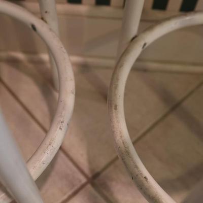 Pair of Mid-Century Wood & Metal Stools