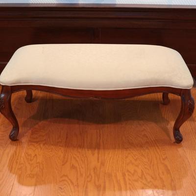 Upholstery and Wood Bench (See Details)