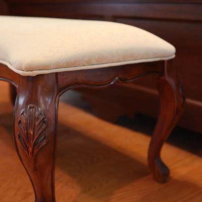 Upholstery and Wood Bench (See Details)