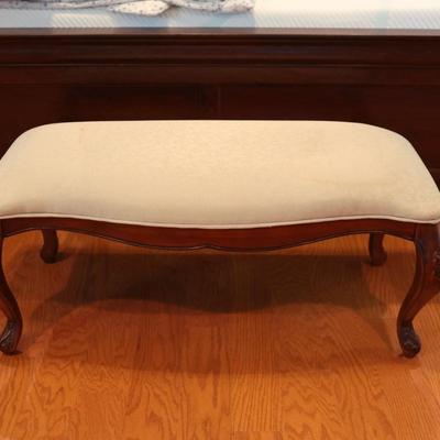 Upholstery and Wood Bench (See Details)