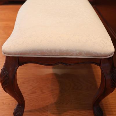 Upholstery and Wood Bench (See Details)