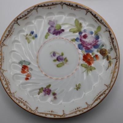 Richard Klemm Dresden Floral Demitasse Cups & Saucers