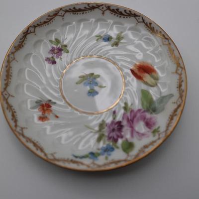 Richard Klemm Dresden Floral Demitasse Cups & Saucers