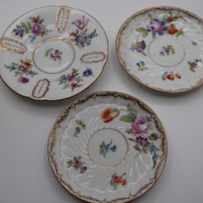 Richard Klemm Dresden Floral Demitasse Cups & Saucers