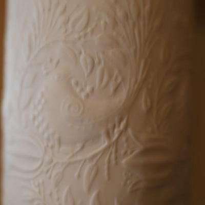 Vintage R0SENTHAL Germany White Floral Tall Vase
