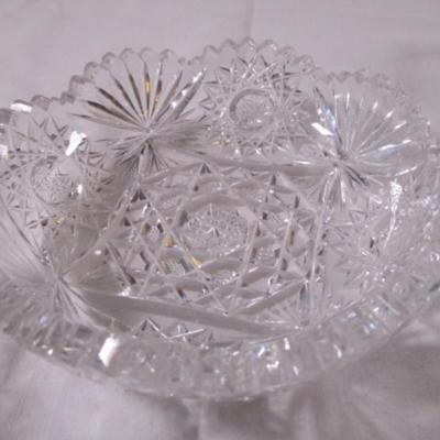 Vintage Cut glass bowl, American Brilliant Period