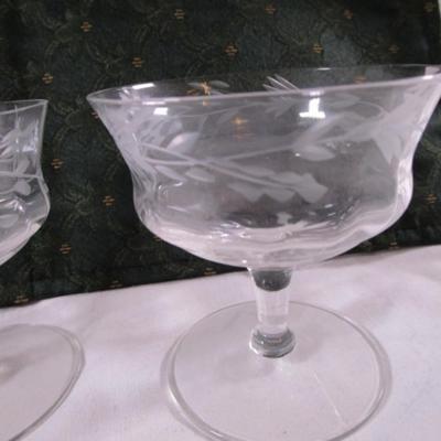 3 Vintage crystal sherbet glass