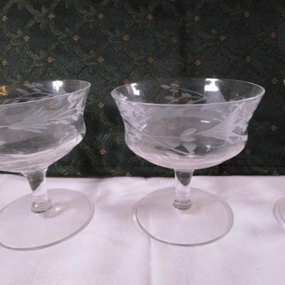 3 Vintage crystal sherbet glass