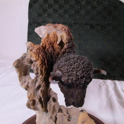 Buffalo Head statuette with calf, Compliments the Tatanka statuette #26