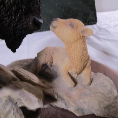 Buffalo Head statuette with calf, Compliments the Tatanka statuette #26