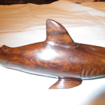 Ironwood shark figurine