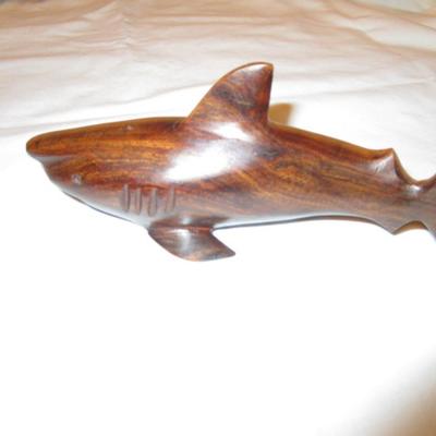 Ironwood shark figurine