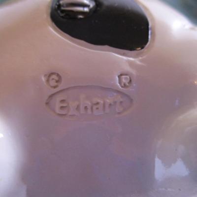 Ceramic cow figurine - head, ears, & tail are on springs