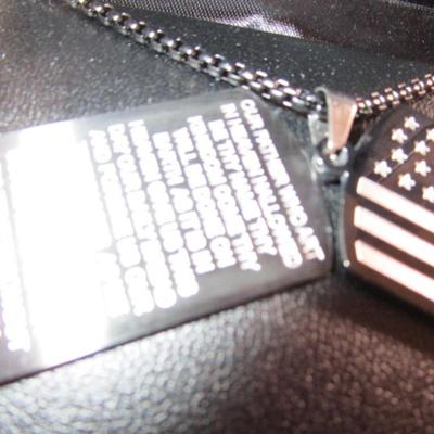 New men's necklace in case