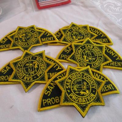 San Diego Co. Probation trading patches, NASA patch, velcro flag patch